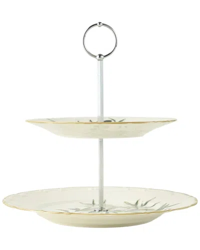 Bella Maison Olive Porcelain 2-tier Serving Stand In Neutral