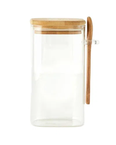 Bella Maison Set Of 2 Alice Jars With Bamboo Lid & Spoon In Brown