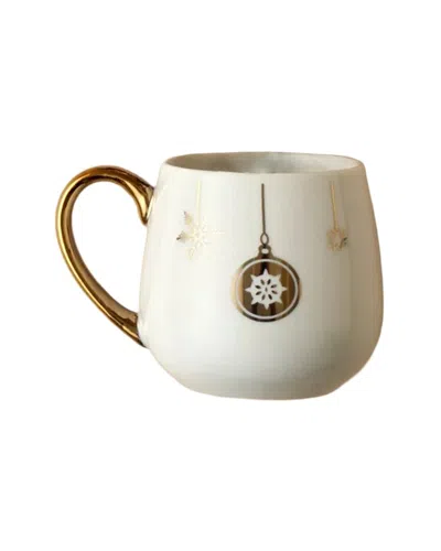 Bella Maison Set Of 2 Frost Gold Porcelain Mugs In Brown