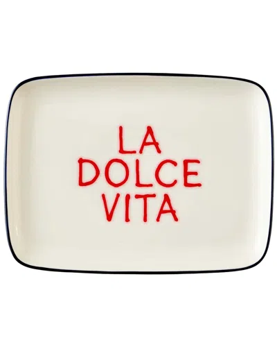 Bella Maison Set Of 2 Line 'la Dolce Vita' Porcelain Serving Platters In Multi