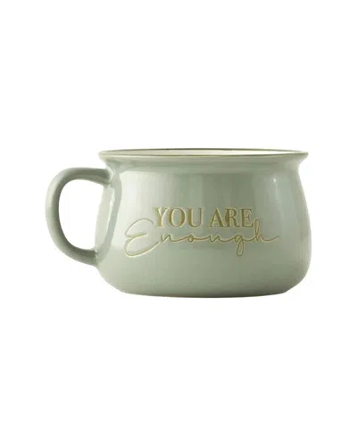 Bella Maison Set Of 2 Maya Stoneware Mugs In Green
