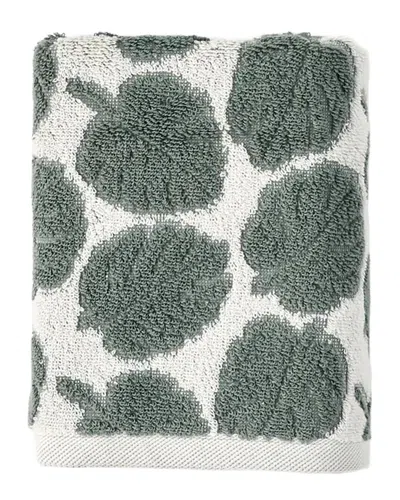 Bella Maison Set Of 2 Monstera Turkish Cotton Face Towels In Green