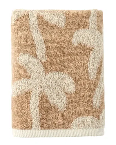 Bella Maison Set Of 2 Palm Cotton Face Towels In Brown
