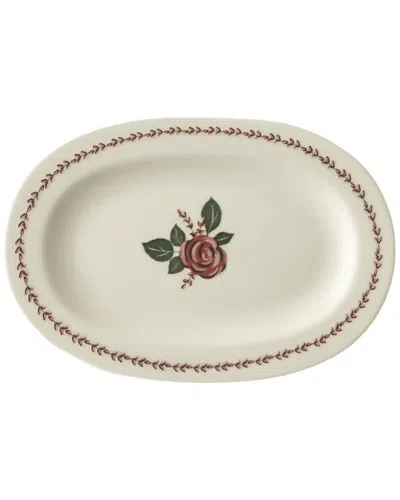 Bella Maison Set Of 2 Rose Porcelain Oval Serving Platters In Multi
