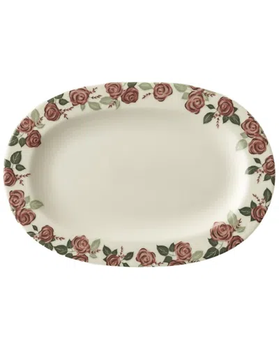 Bella Maison Set Of 2 Rose Porcelain Serving Platters In Multi