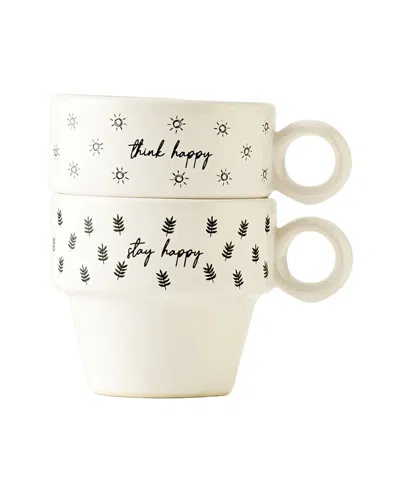 Bella Maison Set Of 2 Simple Ceramic Espresso Cups In Neutral