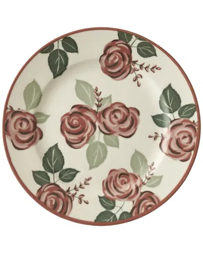 Bella Maison Set Of 4 Rose Porcelain Dessert Plates In Multi