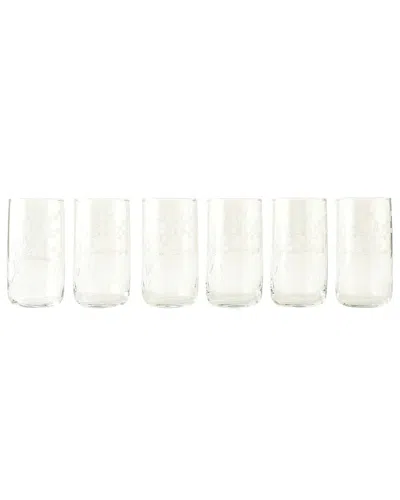 Bella Maison Set Of 6 Exclusive Collection Floral Highball Glasses In Transparent