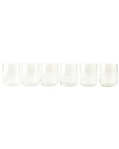 Bella Maison Set Of 6 Exclusive Floral Etched Tumblers In Transparent