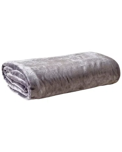 Bella Maison Shelly Wellsoft Plush Throw Blanket In Gray