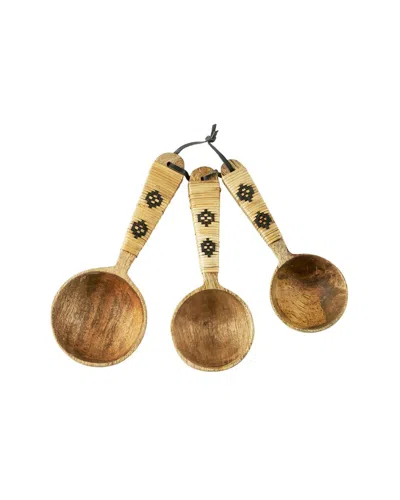 Bella Maison Varna Mango Wood Measuring Spoon Set In Brown