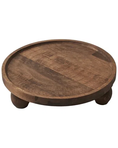 Bella Maison Wooden Round Serving Stand In Brown