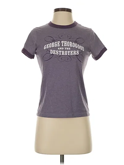 Pre-owned Bella Short Sleeve Top Purple Crew Neck Tops