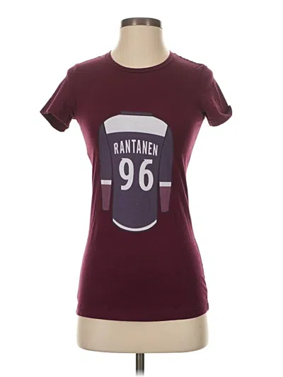 Pre-owned Bella Short Sleeve T-shirt In Burgundy
