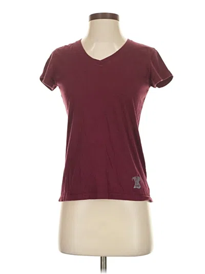 Pre-owned Bella Short Sleeve T-shirt In Burgundy