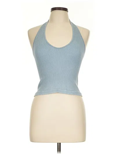 Pre-owned Bella Sleeveless Top Blue Halter Neckline Tops