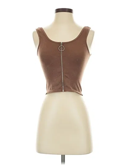 Pre-owned Bella Sleeveless Top Brown Strapless Neckline Tops
