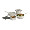 Bella Storemore Fits-anywhere Ceramic 9-pc. Cookware Set In Neutral