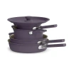 Bella Storemore Fits-anywhere Ceramic 9-pc. Cookware Set In Purple