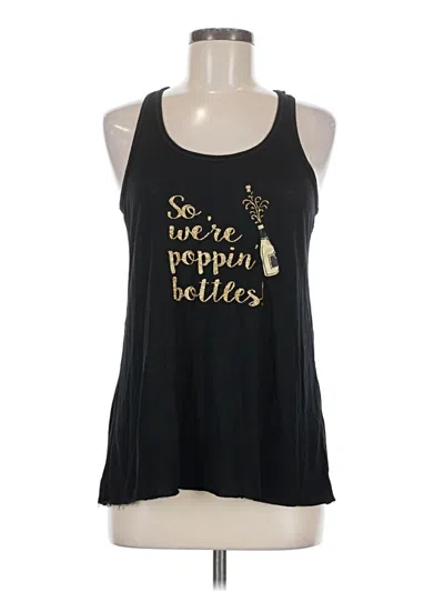 Pre-owned Bella Tank Top Black Halter Neckline Tops