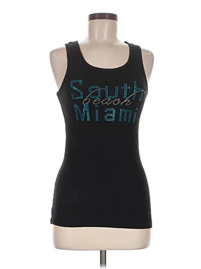 Pre-owned Bella Tank Top Black Halter Neckline Tops