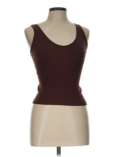 Pre-owned Bella Tank Top Brown Strapless Neckline Tops