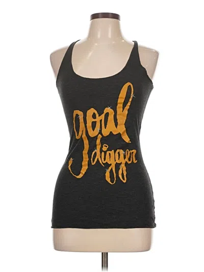 Pre-owned Bella Tank Top Gold Halter Neckline Tops
