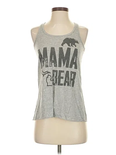 Pre-owned Bella Tank Top Gray Halter Neckline Tops