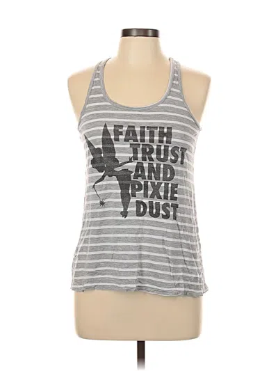 Pre-owned Bella Tank Top Gray Halter Neckline Tops