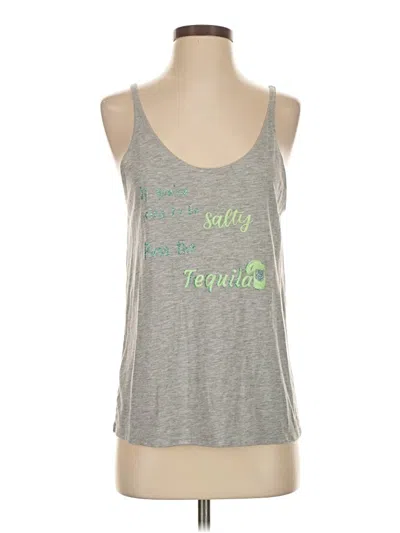 Pre-owned Bella Tank Top Gray Halter Neckline Tops