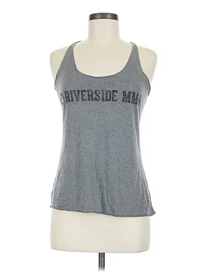 Pre-owned Bella Tank Top Gray Halter Neckline Tops