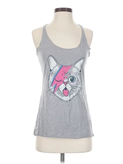 Pre-owned Bella Tank Top Gray Halter Neckline Tops