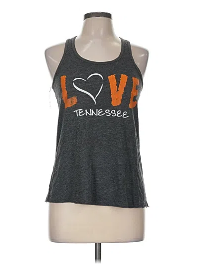 Pre-owned Bella Tank Top Gray Halter Neckline Tops
