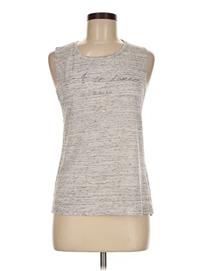 Pre-owned Bella Tank Top Gray Strapless Neckline Tops