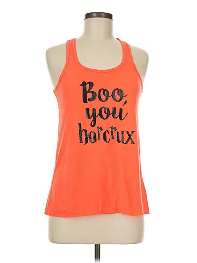 Pre-owned Bella Tank Top Orange Halter Neckline Tops