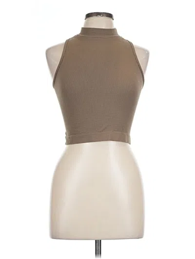 Pre-owned Bella Tank Top Tan Halter Neckline Tops