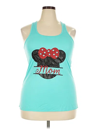 Pre-owned Bella Tank Top Teal Halter Neckline Tops
