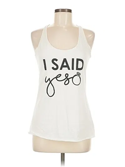 Pre-owned Bella Tank Top White Halter Neckline Tops