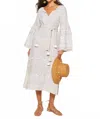 Bella Tu Adele Caftan Dress In Almond In White