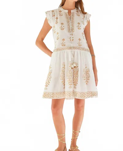 BELLA TU BETTINA DROP WAIST MINI DRESS IN GOLD