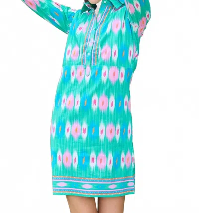 Bella Tu Camden Shirtdress In Mint In Multi