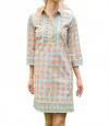 Bella Tu Charlie Dress In Aqua Dot In Multi