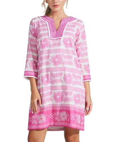 BELLA TU BELLA TU EMBROIDERED FLOWER TUNIC DRESS