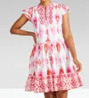 Bella Tu Ikat Drop-waist Dress In Pink