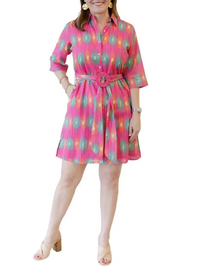 Bella Tu Ikat Dress In Pink