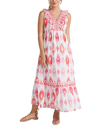 Bella Tu Ikat Maxi Dress In Pink