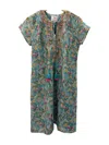 Bella Tu Women's Embroidered Cap Sleeve Dress In Multi In Multi