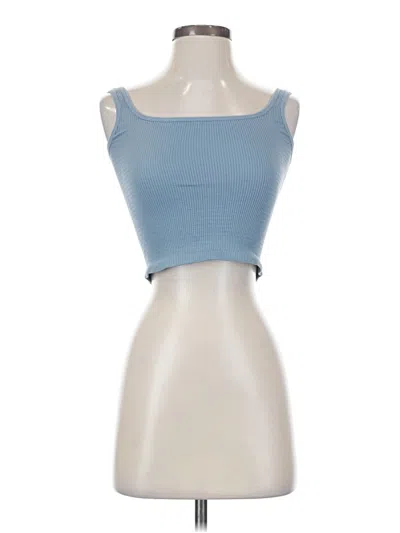 Pre-owned Bella Tube Top Blue Strapless Neckline Tops
