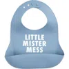 Bella Tunno Little Mister Mess Silicone Wonder Bib In Blue