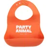 Bella Tunno Party Animal Silicone Wonder Bib In Orange